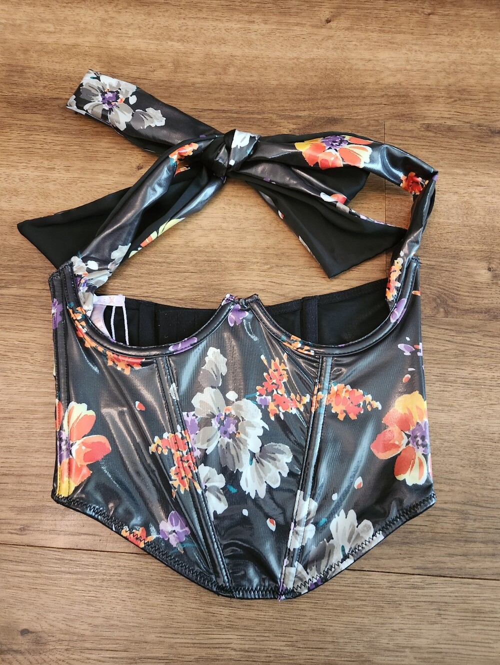 Savage Fenty Night Blooms Cupless Halter Corset Size XS